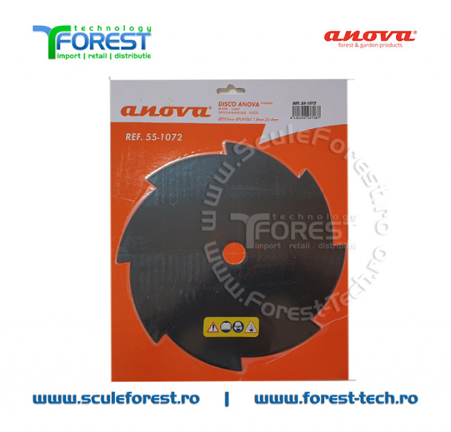 Disc Cutit Motocoasa Anova Pt Iarba 255mm 8 Dinti SculeForest