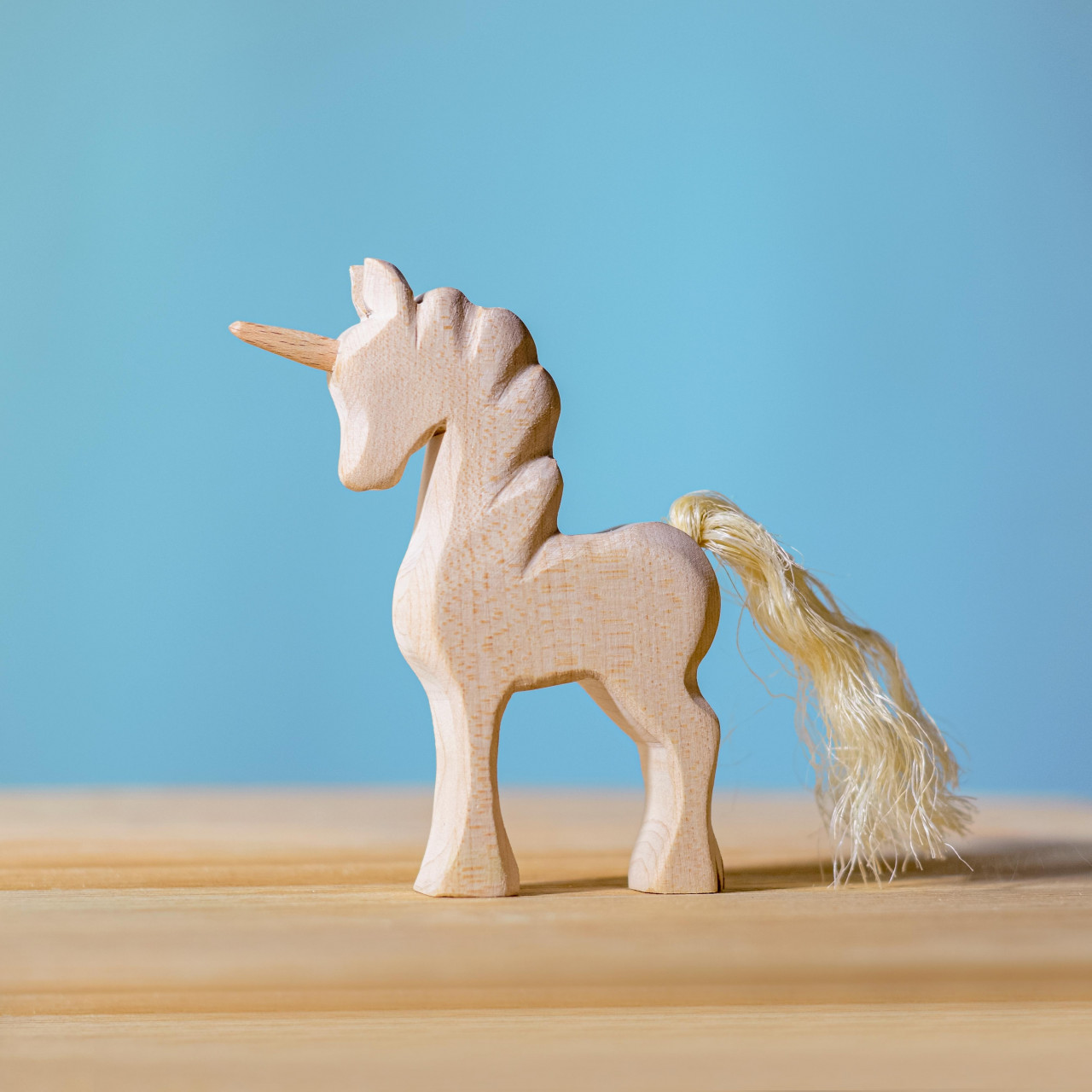 Baby Unicorn Naked Natural Wooden Toy BumbuToys