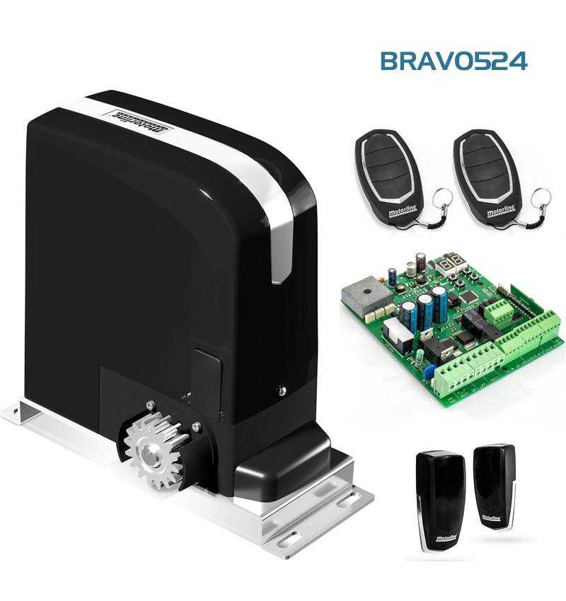 Kit Motorline Bravo 524 Automatismo Para Portões de Correr 500Kg