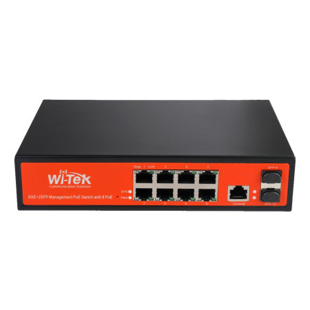 Wi Tek WI PMS310GF 8GE 2SFP Ports 48V L2 Managed PoE Switch With 8 Port