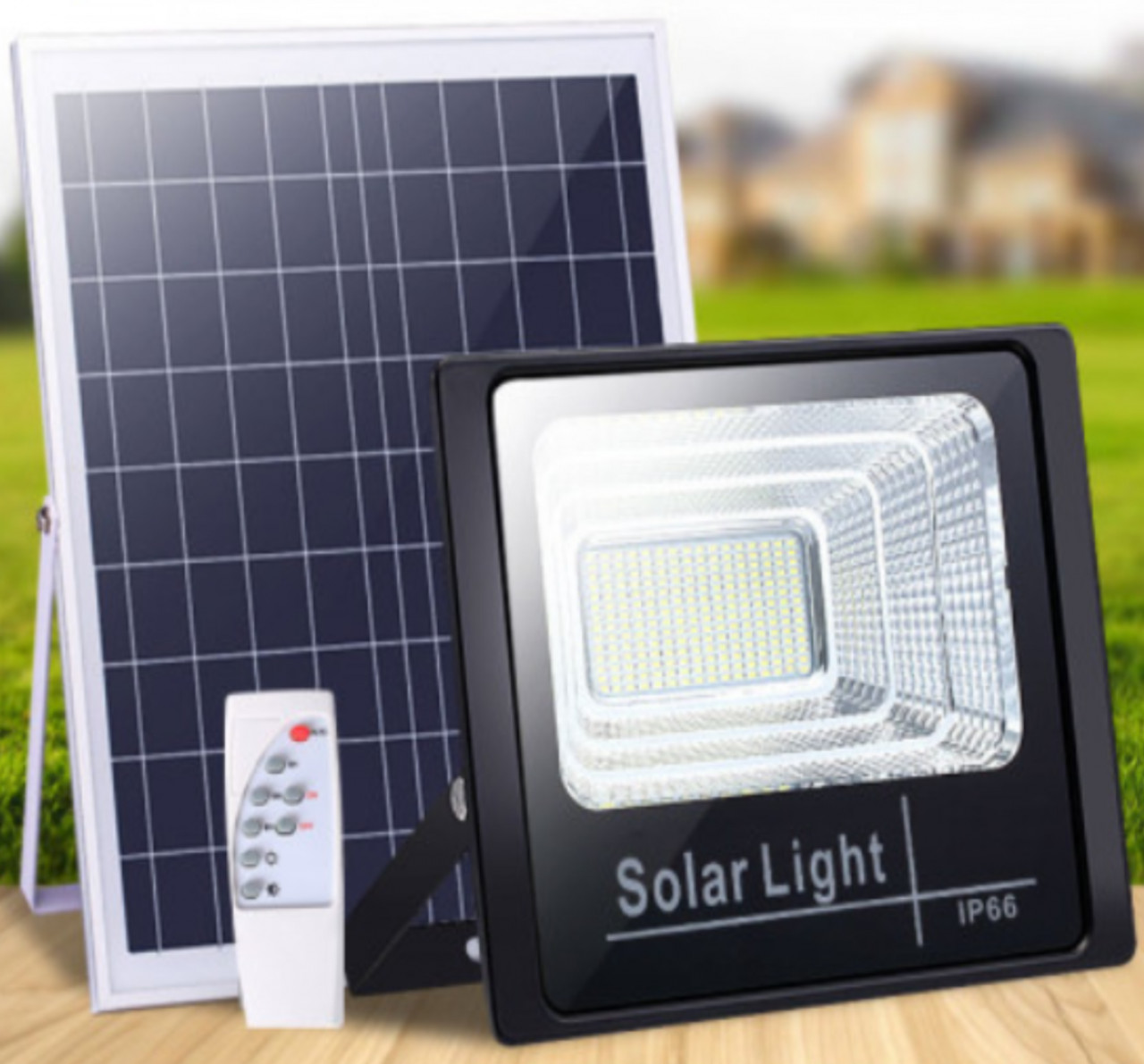 Proiector Led Cu Panou Solar Jortan Si Telecomanda W Ip