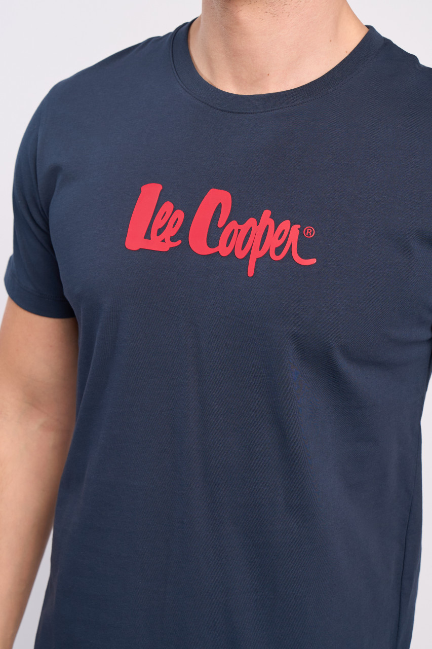 Lee Cooper Tricou Maneca Curta Barbat Din Bumbac Cu Logo Aplicat