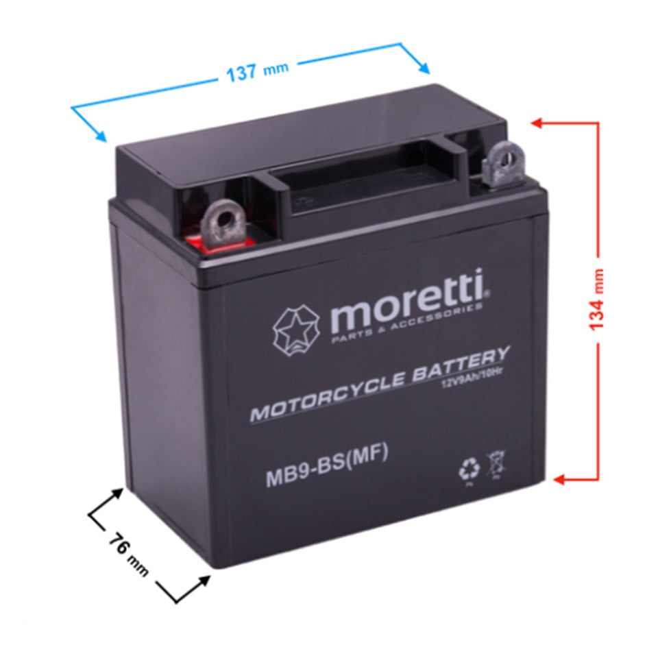 Baterie Moto Agm Moretti Mb Bs V Ah Smallgear