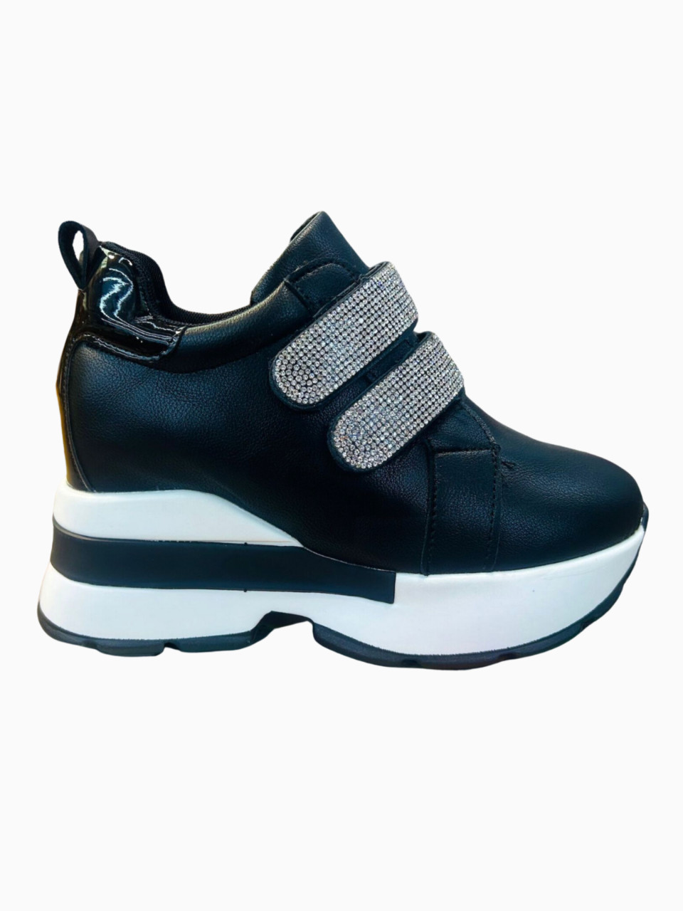 Pantofi Sport Dama Meredith Negri Cu Platforma Divinshop Ro