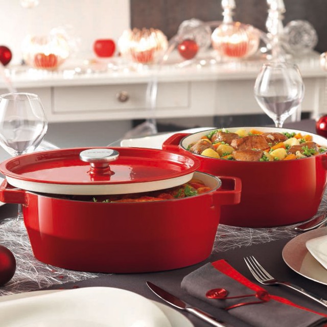 Cratita Din Fonta Emailata Pyrex Slow Cook Capacitate 3 6 Litri