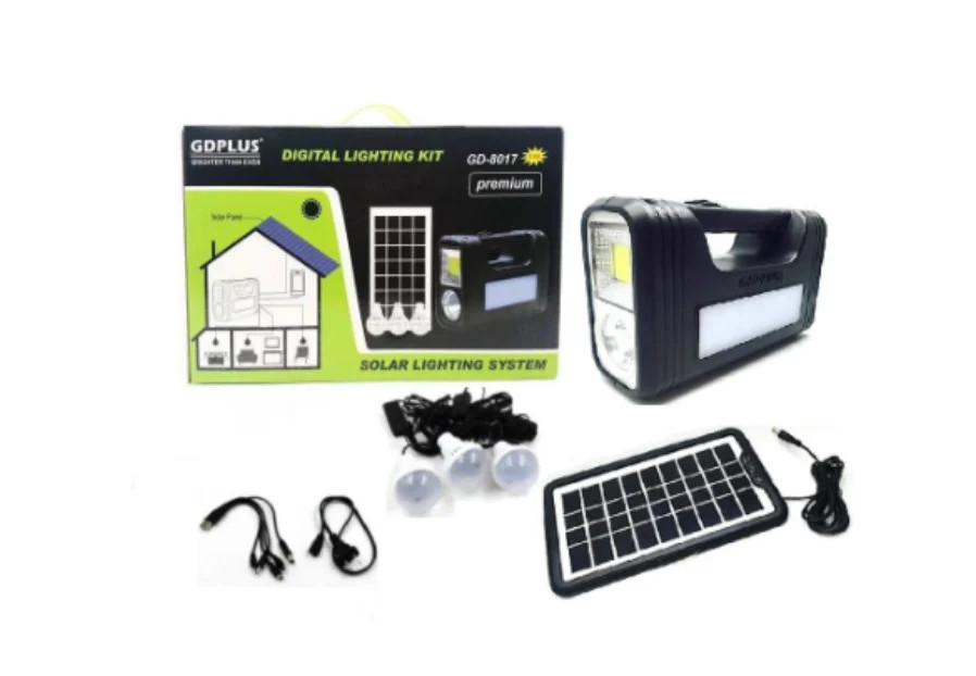 Kit Lanterna Cu Panou Solar 3 Becuri LED GDLITE GD 8017