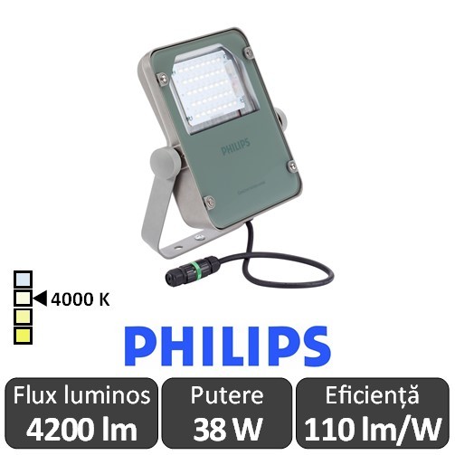 Philips Proiector LED BVP110 40W Asimetric Alb Neutru