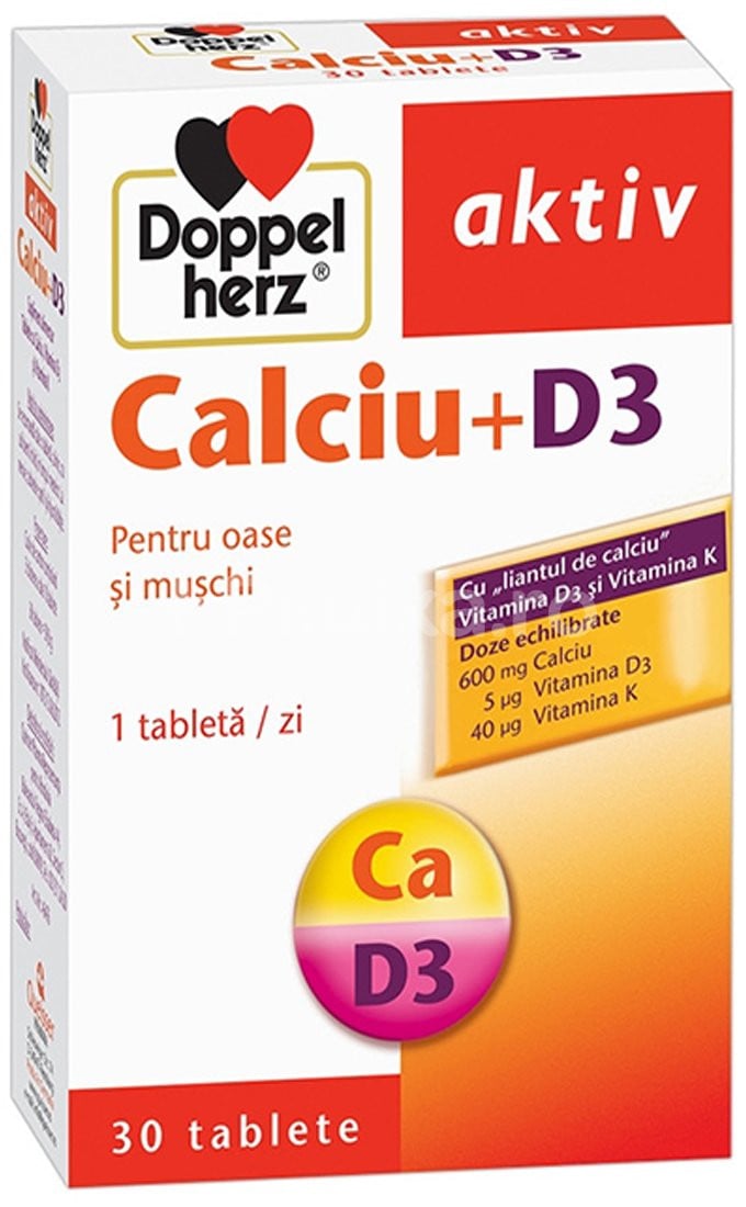 Doppel Herz Aktiv Calciu Vit D3 X 30cpr