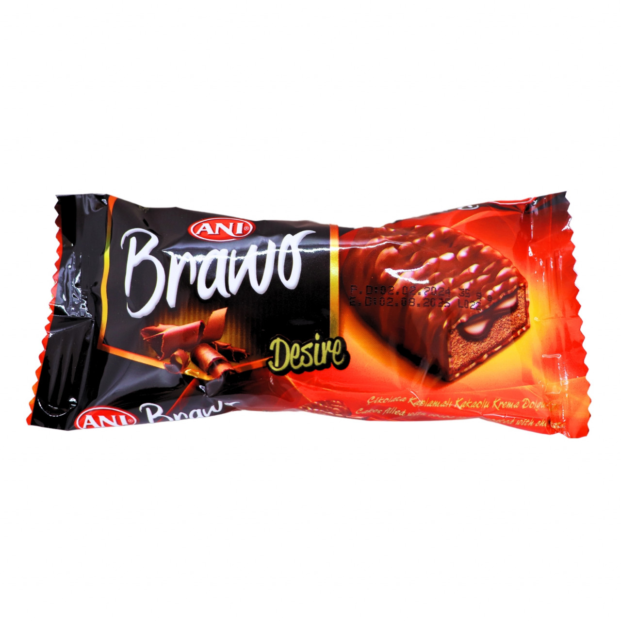 Prajituri Glazura Ciocolata Si Crema Cacao Brawo Desire 35 G 24 Buc