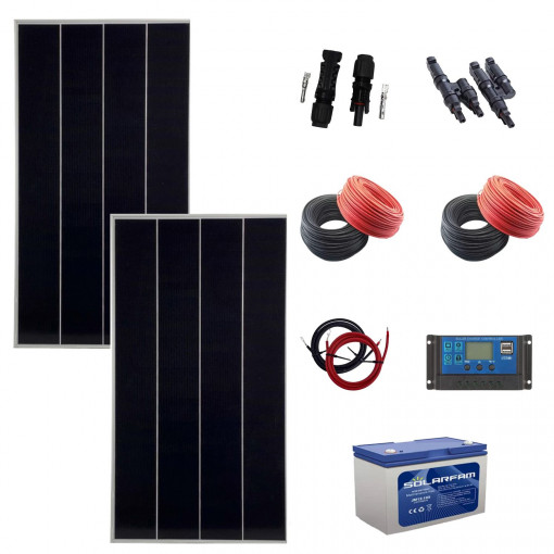 Sistem Off Grid W Cu Panouri Fotovoltaice W Acumulator V