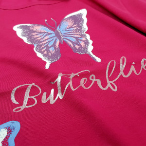 Camasa De Noapte Din Bumbac Marimi Mari Vienetta Model Butterflys