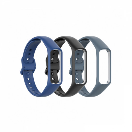 Set 3 Curele Din Silicon Pentru Bratara Smart Samsung Galaxy Fit 2 SM