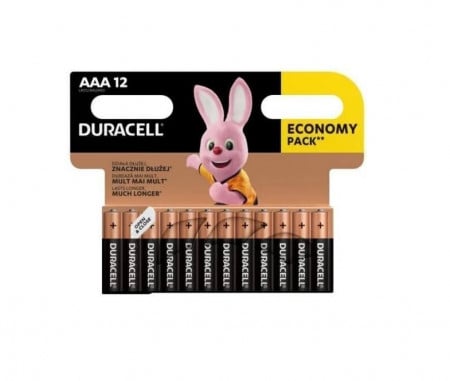 Baterii Alkaline Duracell AAA LR3 MN1500 Long Power 12 Buc Set