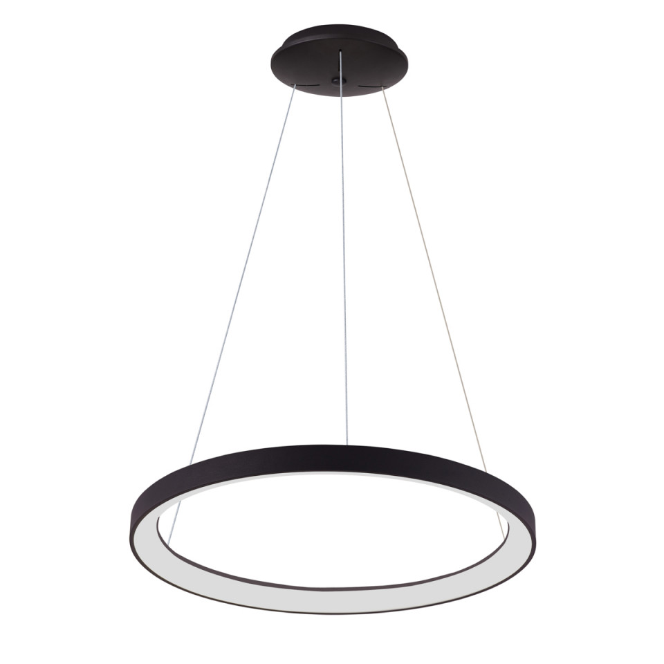 Lustra Moderna Neagra Rotunda Din Metal Cu Led Vico D78