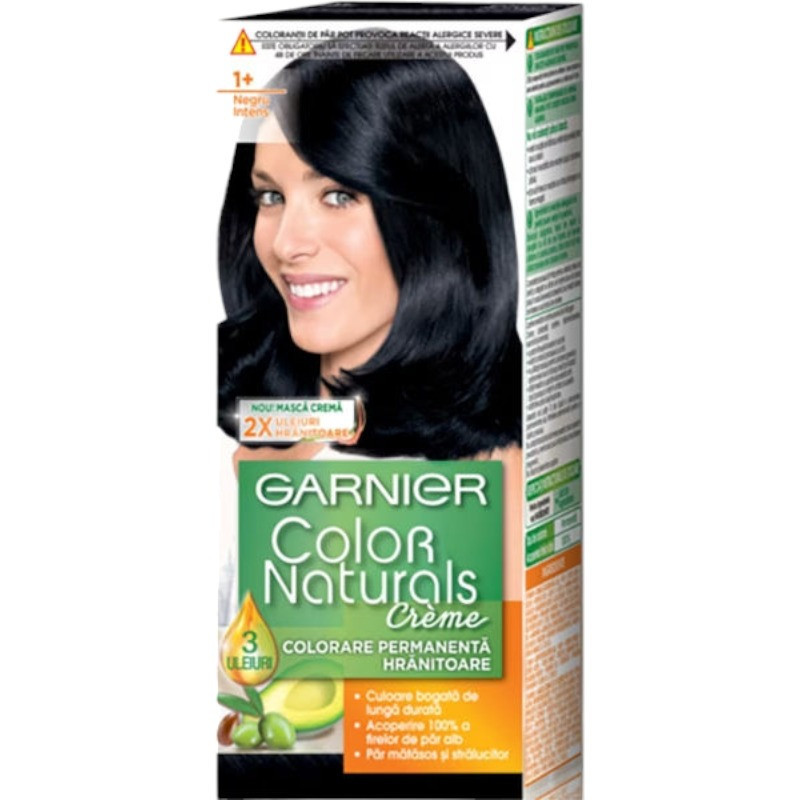 Vopsea De Par Permanenta Cu Amoniac Garnier Color Naturals 1 Negru