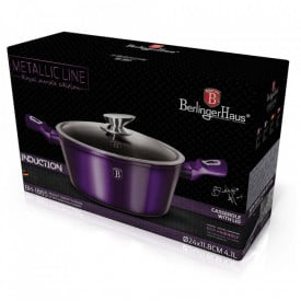 Oala Cu Capac 24 Cm Metallic Line Royal Purple Edition Berlinger Haus