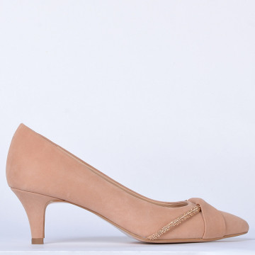 Pantofi Cu Toc Piele Naturala Denise Nude Need Shoes