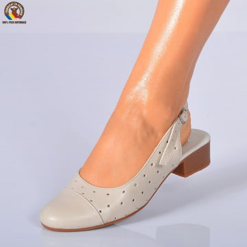 Pantofi Cu Toc Piele Naturala Bari Nude Need Shoes