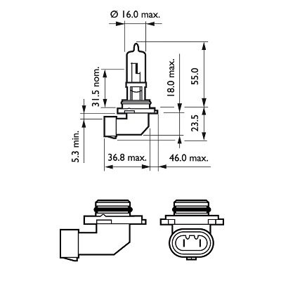 BEC FAR HB3 12V P20d 65W Blister X TREME VISION PRO150 PHILIPS