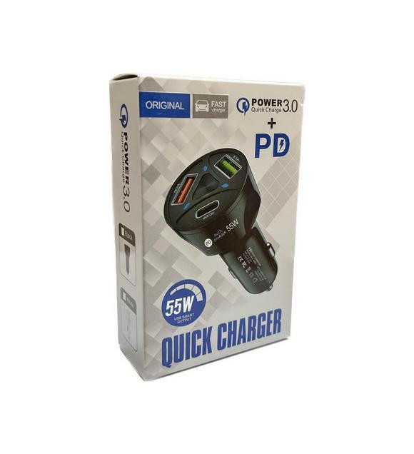 INCARCATOR AUTO PD 55W PD QC 3 0 2 X USB