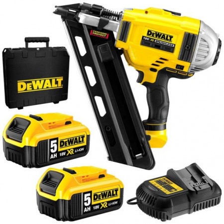 Pistol De Batut Cuie Dewalt DCN692P2 Cu 2 Acumulatori Li Ion 18 V 5 0