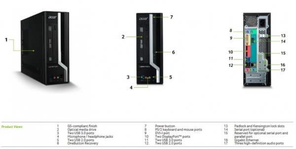 Calculator ACER Veriton X4630G SFF 1150 I3 4130 8GB DDR3 500GB