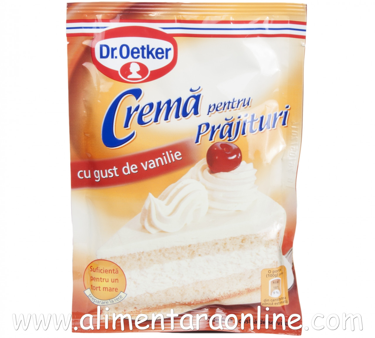 Crema Cu Gust De Vanilie Pentru Prajituri Dr Oetker G