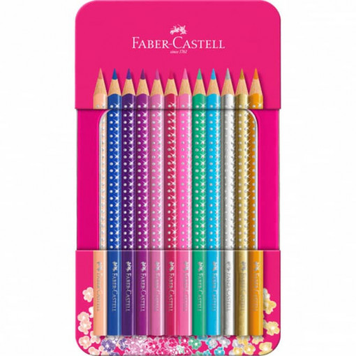 Faber Castell Drvene Bojice SPARKLE GRIP 1 12 Metalna Kutija