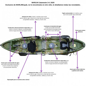 Kayak Doble Pesca Marlin Catamaran 2 1