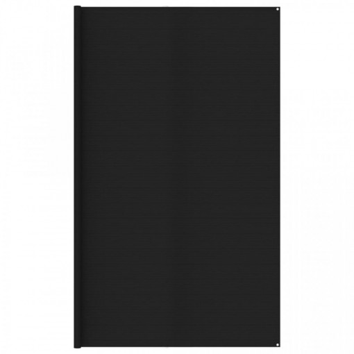 Covor de cort, negru, 400x400 cm, HDPE