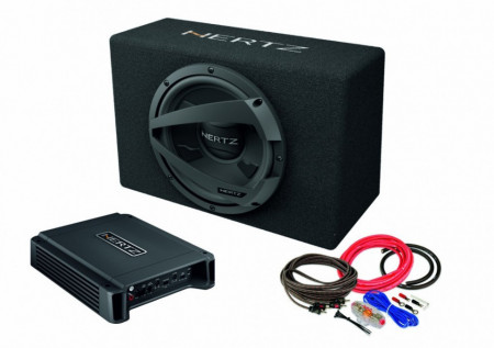 PACHET SUBWOOFER AUTO HERTZ DBX 30.3 + AMPLIFICATOR HERTZ HCP 2 + KIT DE CABLURI