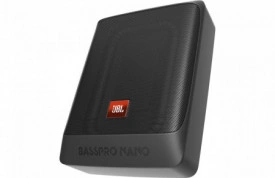 SUBWOOFER AUTO AMPLIFICAT PLAT JBL BASSPRO NANO , 100W RMS , INSTALARE SUB SCAUN