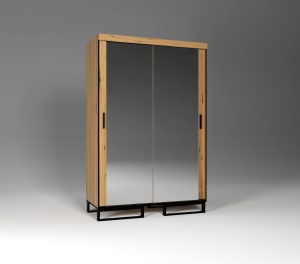 Dulap Terra 150 Stejar+Negru - Img 1