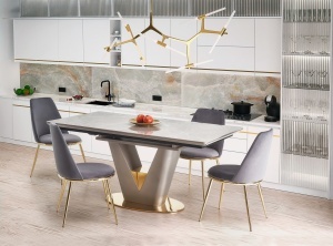 Masa Valentino Gri Deschis/Auriu