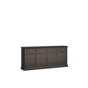 Anabela Grafit Negru K4D4S Comoda 4U+4S