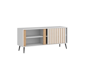 Comoda Rtv Blanco Alb + Wotan - Img 2