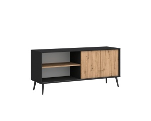 Comoda RTV Loma Negru + Wotan - Img 2