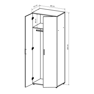 DULAP DELIA 2 USI 80 CU BARA HAINE - PIN ANTICHIZAT - 69-1 - Img 4