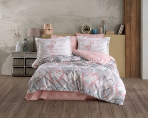Lenjerie Pat 2 persoane Hobby Diana – Gri