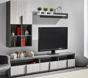 Duet Living Bardolino-Gri Comoda Tv 1.2 M
