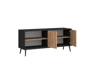 Comoda RTV Loma Negru + Wotan - Img 3
