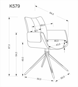 Scaun K 579 Verde - Img 11