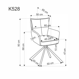 Scaun K 528 Cappuccino - Img 11