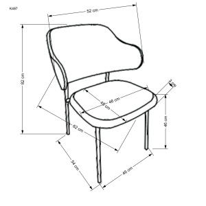 Scaun K 497 Gri Deschis - Img 12