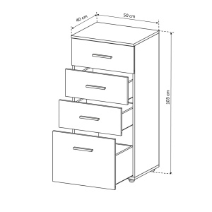 COMODA DELIA 4S/100 PIN ANTICHIZAT - 192-39 - Img 4