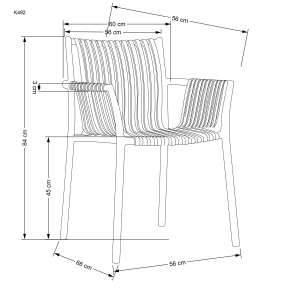 Scaun K 492 Alb - Img 12