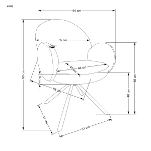 Scaun K 498 Gri - Img 10