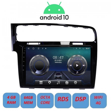 Navigatie Android 10 / 10.1 inch / 4Gb RAM memorie interna 64Gb WIFI USB GPS slot sim 4G pentru VW Golf 7 2013 - 2018 - Img 4