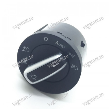 Comutator Bloc buton Lumini cu Insertie Aluminiu Functie Auto VW Touran Caddy Sharan