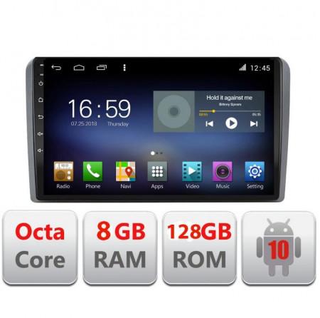 Navigatie dedicata Audi A3 8P F-049 Octa Core cu Android Radio Bluetooth Internet GPS WIFI DSP 8+128GB 4G